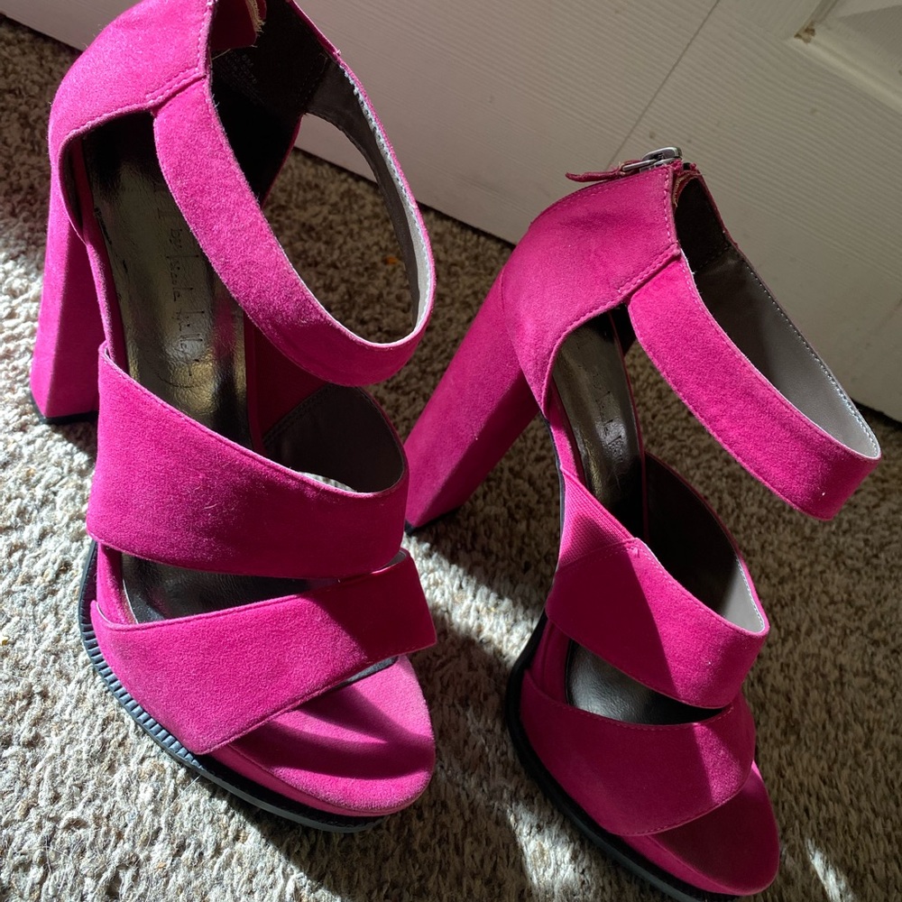 Women's Pink Strappy Heels